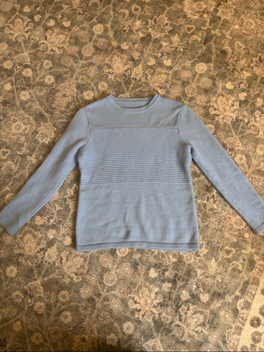 Light Blue Knit Crewneck Sweater